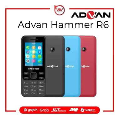 Hp Advan Hammer R6 Handphone Poliponik Feature Phone CandyBar Garansi Resmi Blue