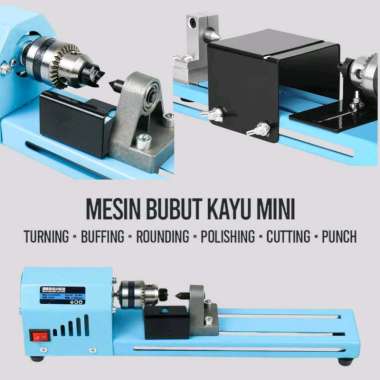 Mesin Bubut Kayu Mini Lathe Beads Woodworking 150W