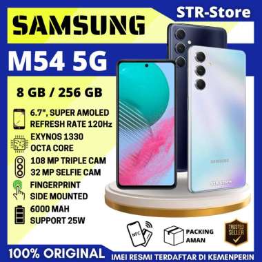 SAMSUNG M54 5G 8/256 GB ANDROID BARU GARANSI RESMI SAMSUNG M54 8/256 GB - SAMSUNG M54 5G Dark Blue