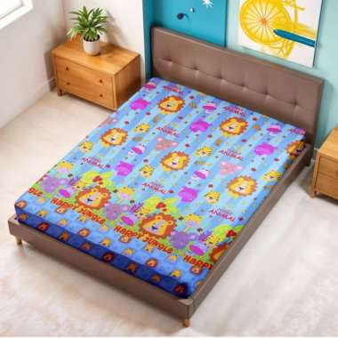 Berkah Saluyu - Sprei Motif Anak Ukuran 180x200cm Motif Karakter LionBlue