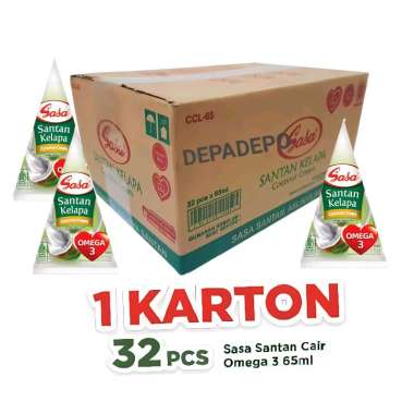 Santan Sasa 65ml 1 Dus Isi 32 Pcs - Santan Kelapa Instan Praktis untuk Masakan Lezat 1 dus isi 32 pc