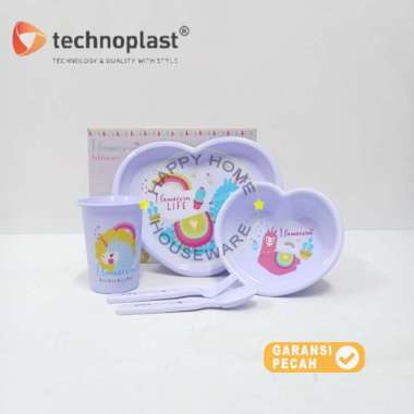 Technoplast Cute Lamas Square Tableware Set|Peralatan Makan Baby Set TW501.TSCL