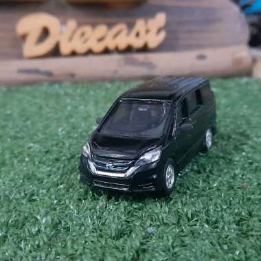 Diecast Miniatur Nissan Serena C27 hitam skala 1:64