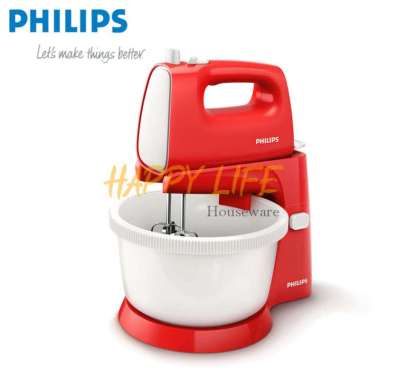 PHILIPS Stand Mixer Plus Tempat Dudukan Adonan HR-1559 Super Murah Merah