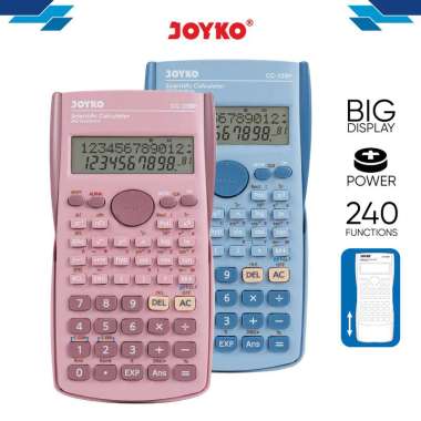 Scientific Calculator Kalkulator Ilmiah Joyko CC-23BP 240 Functions Blue