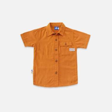 Rodeo Junior Shirt/ Kemeja Anak Laki Brown/ Donald Duck Basic 8 tahun