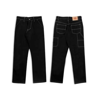 CELANA PANJANG PRIA - ETERNALWORKS BLUE BLACK DENIM CARPENTER PANTS 44