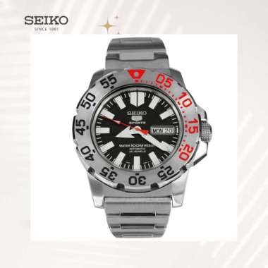 Seiko 5 Sports SNZF47K1 Mini Monster Black Dial Jam Tangan Pria