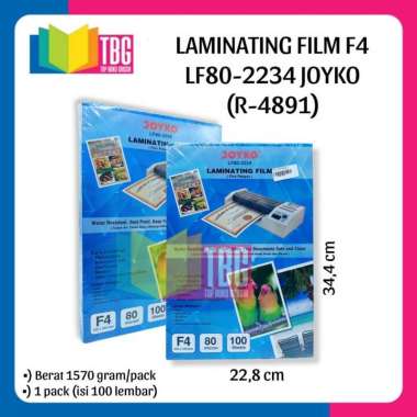 1 PACK (100 LEMBAR) LAMINATING FILM F4 LF80-2234 JOYKO / LAMINATING F4 JOYKO / LAMINATING FILM PLAST