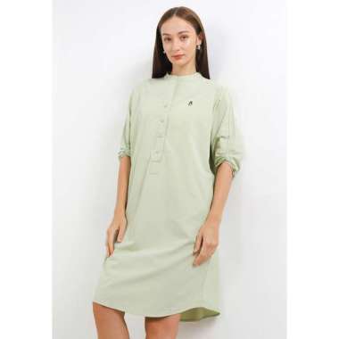Hush Puppies Alika Puffed Sleeve Dress Wanita L Sage