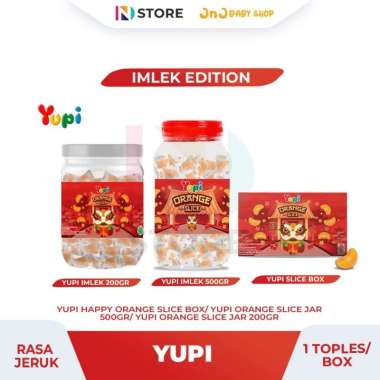 Yupi Orange Slice Kemasan Box/Toples YUPI ORANGE BOX