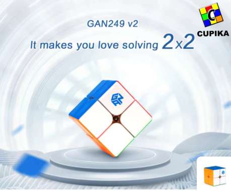 Rubik 2x2 - Gan 249 V2 2x2 Stickerless - Gan 249 v2 2x2 Stickerless