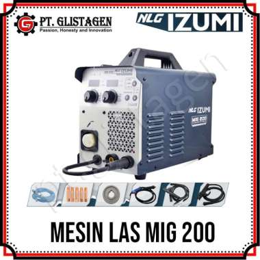 Izumi Mesin Las Mig CO2 MIG200 Trafo Tanpa Gas Travo Gasless Flux Core Mig200