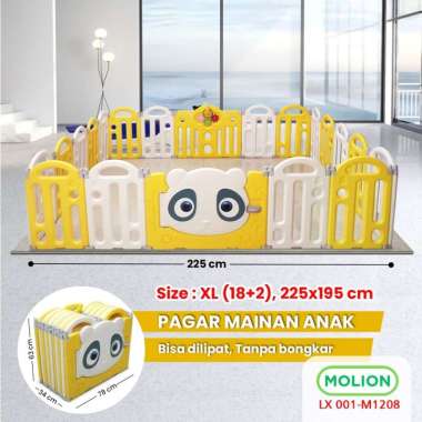 MOLION Pagar Bayi Pagar Anak Playfence Pagar Pengaman Baby M1208 XL (18+2)