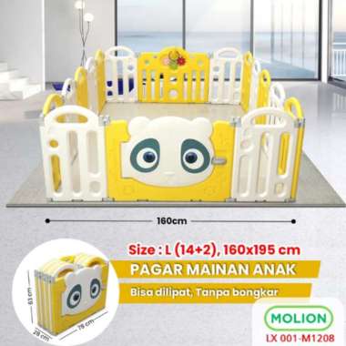 MOLION Pagar Bayi Pagar Anak Playfence Pagar Pengaman Baby M1208 L (14+2)