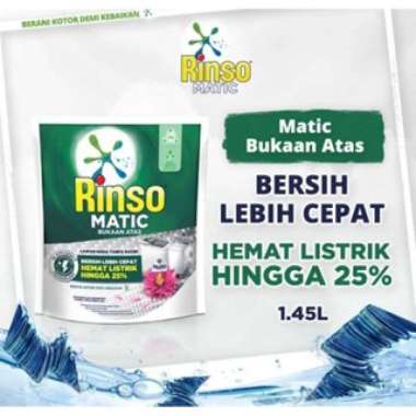 Rinso Matic Deterjen Cair Mesin Cuci Bukaan Depan, Bukaan Atas Deterjen Matic - 1,45L BUKAAN ATAS (H
