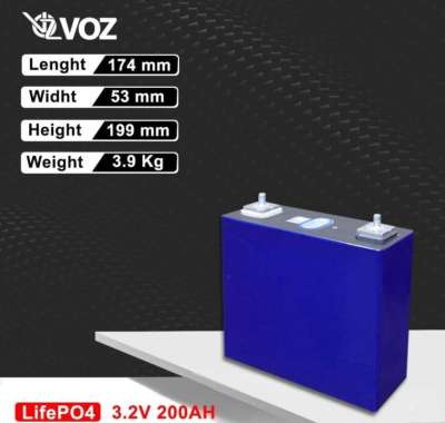 Voz Baterai LifePo4 Lithium Prismatic 3.2V 200Ah/voz battery lithium lifepo4 prismatic 200ah 3,2v or