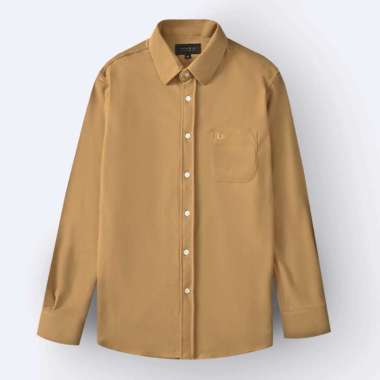 Broodis Kemeja Pique GENTLY Mustard Lengan Panjang Mustard M