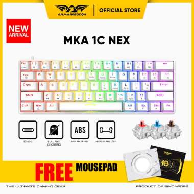 Armaggeddon MKA 1C Nex Hotswappable 61 Keys Wired Mechanical Gaming Keyboard Linear (Red) Black