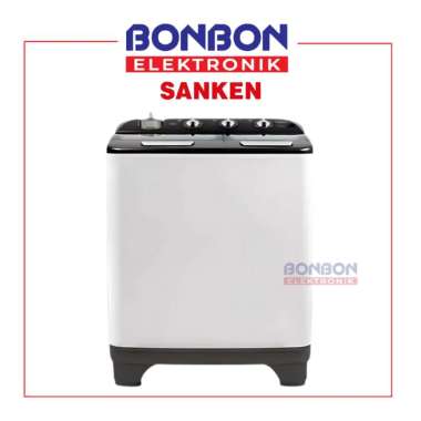 Sanken Mesin Cuci 2 Tabung 10 Kg TW-1125GWB / TW1125 GWB / TW1125GWB 10 Kg