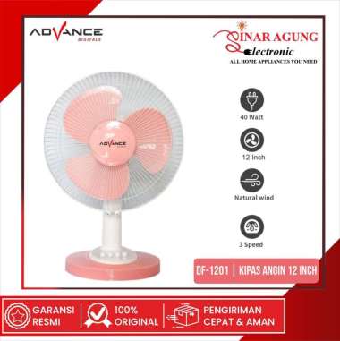 ADVANCE DF-1201 / DF1201 KIPAS ANGIN 12 INCH 2 1 IN 1 MEJA DINDING DF-1201PINK