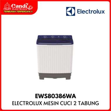 ELECTROLUX Mesin Cuci 2 Tabung Kapasitas 8 Kg EWS80386WA
