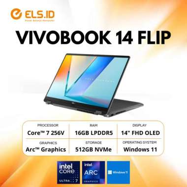 Asus Vivobook 14 Flip TP3407SA-OLED7151M Touch 2in1 Intel Core Ultra 7 256V 16GB SSD 512GB