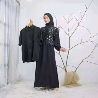Set couple kemeja Vanessa Crinkle gamis brukat couple gamis couple baju muslim couple set pasangan k