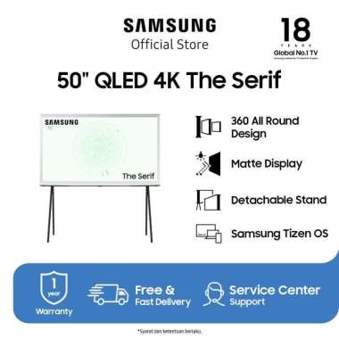 Samsung 50" QLED 4K The Serif Smart TV dengan 360 All Round Design - QA50LS01DAKXXD