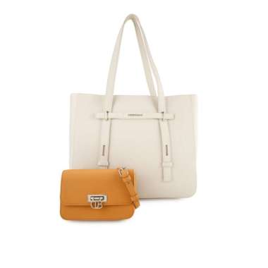 Obermain Tas Wanita NETTIE TOTE W/ POUCH Beige/Mustard BX24066BG Beige/Mustard