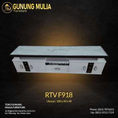 Buffet TV Mewah Minimalis Atas Kaca RTV F918 160cm