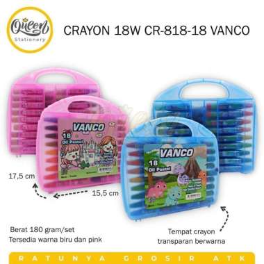 1 SET CRAYON 18W CR-818-18 VANCO / ALAT MEWARNAI / KRAYON 18 WARNA (R-4898)