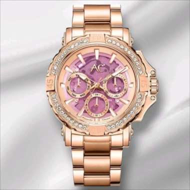 Alexandre christie collection 9205 dial pink cewek original
