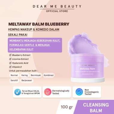 Dear Me Beauty Cleansing Balm - Meltaway Balm Blueberry (Hyaluronic Acid)