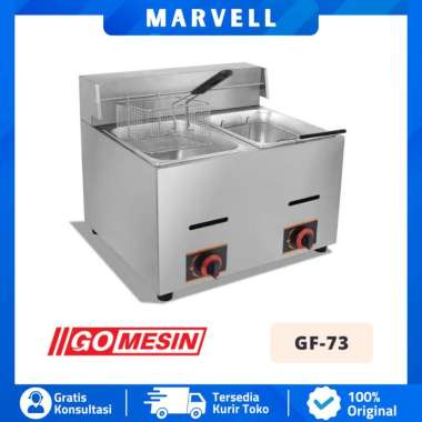 Deep Fryer Gas Gomesin GF-73 Gas Deep Fryer 2 Tank Garansi Resmi