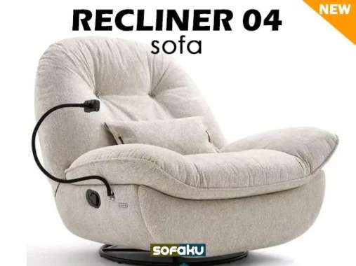 Recliner 04 Sofa - Sofa Recliner Santai Mekanis Manual Kulit Sintetis