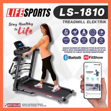treadmill elektrik 4 fungsi LS 1810 treadmill gym fitness