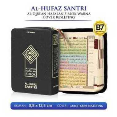 Alquran Kecil Saku B7 Hafalan AL HUFAZ SANTRI 5 Blok Warna HC Cordoba B7 (9×12.5) Resleting - Hitam