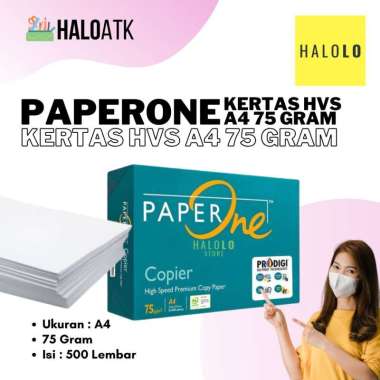 PaperOne Kertas A4 75 Gram Kerta HVS A4 Copier 1 Rim 500 Lembar PAPERONE