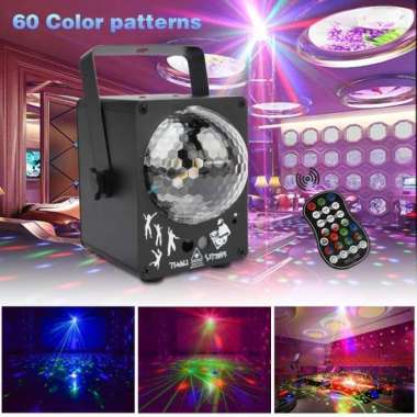 lampu disko mini laser remote kontrol-lampu dekor bar karaoke kafe