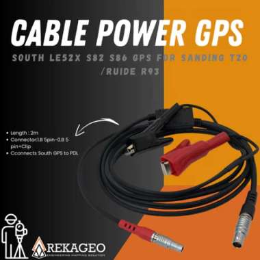 LE 52X Kabel Power Aki/ Cable Power+ Data Radio External GPS GNSS RTK SOUTH