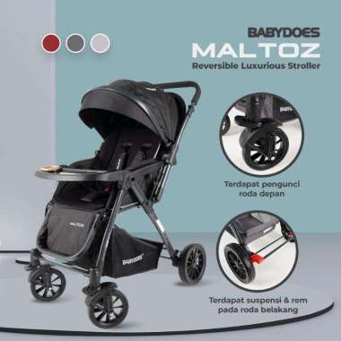 BABYDOES Maltoz Stroller Dark Grey