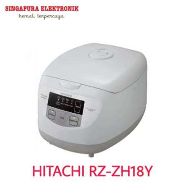 Penggorengan Hitachi RZ-ZH18Y 1.8 Liter Beras Putih - White Rice Cooker