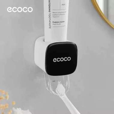 ECOCO Minimalist Toothpaste Dispenser - Dispenser pasta gigi otomatis minimalis, tempat odol, sikat 
