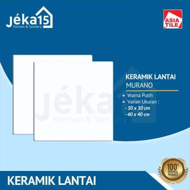 Asia Tiile Murano Keramik Lantai Putih Polos 30 x 30 cm