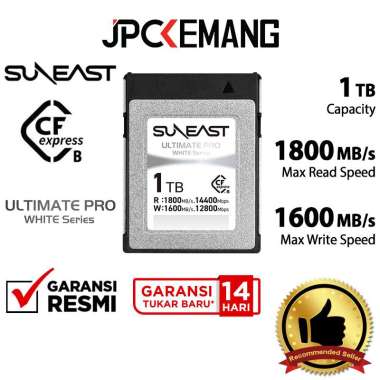 JPC KEMANG Suneast Ultimate Pro CFexpress 1TB 1800MBs Type B Memory Card White Series CF Express 1 T
