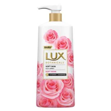 Lux sabun mandi cair soft rose botol 580 ml