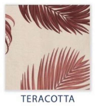 REGENCY Jessica - Kain Motif Daun - Sarung Sofa - Bahan Jok Kursi Terracota