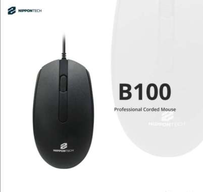 MOUSE NIPPONTECH B100 WIRED - panjang kabel 1 meter.