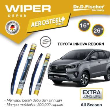 Wiper Toyota Innova Reborn Dr Fischer Karet Kaca Mobil Hybrid 16-26